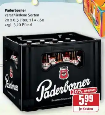 REWE Kaufpark Paderborner 20x0,5L Angebot