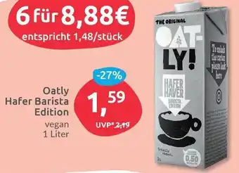 Budni Oatly Hafer Barista Edition 1L Angebot