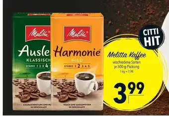 CITTI Markt Melitta Kaffee Angebot