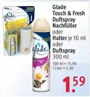 Rossmann Glade Touch & Fresh Duftspray Nachfüller Oder Halter Oder Duftspray Angebot