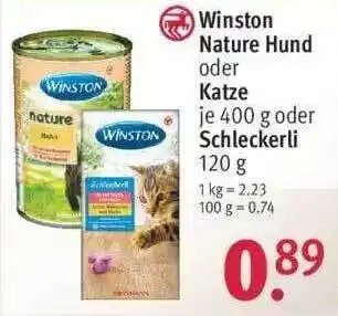 Rossmann Winston Nature Hund Oder Katze Oder Schleckerli Angebot