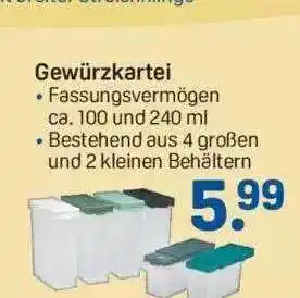 Rossmann Gewürzkartei Angebot