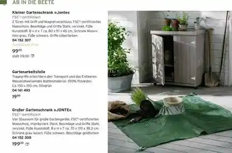 Tchibo Kleiner Gartenschrank „jonte“ Oder Gartenarbeitsfolie Oder Großer Gartenschrank „jonte“ Angebot