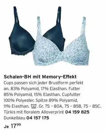 Tchibo Schalen-bh Mit Memory-effekt Angebot