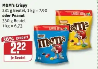 REWE Kaufpark M&M's Crispy oder Peanut Angebot