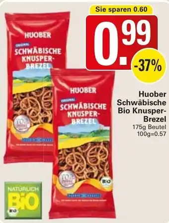 WEZ Huober Schwäbische Bio Knusper Brezel 175g Beutel Angebot