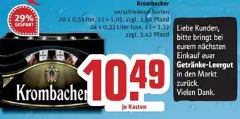 REWE Kaufpark Krombacher 24x0,33/20x0,5L Angebot