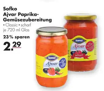 Handelshof Sofko Ajvar Paprika Gemüsezubereitung 720ml Glas Angebot