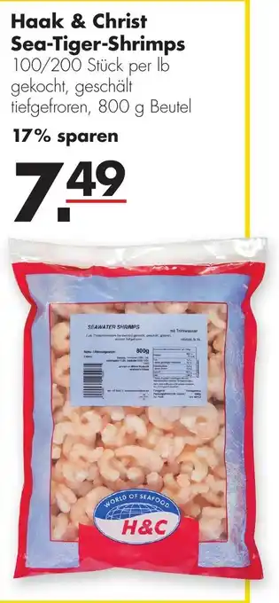 Handelshof Haak & Christ Sea Tiger Shrimps 800g Beutel Angebot