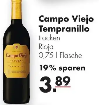 Handelshof Campo Viejo Tempranillo 0,75L Flasche Angebot