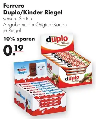 Handelshof Ferrero Duplo/Kinder Riegel Angebot