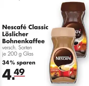 Handelshof Nescafé Classic Löslicher Bohnenkaffee 200g Glas Angebot