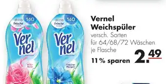 Handelshof Vernel Weichspüler 64/68/72 Wäschen Angebot