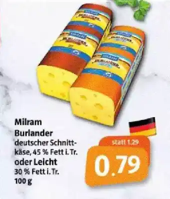 Markant Milram Burlander Oder Leicht 100g Angebot