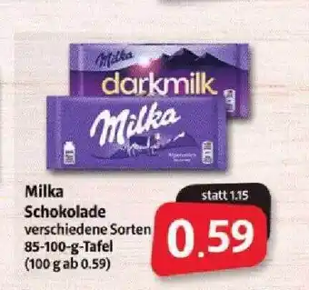 Markant Milka Schokolade 85-100g Angebot