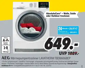 MEDIMAX AEG Wärmepumpentrockner Lavatherm T8DB6668EP Angebot