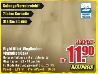 B1 Discount Baumarkt Rigid Klick Vinylboden Casolton Oak Angebot