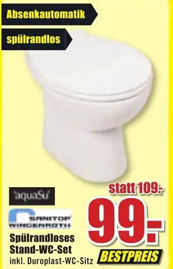 B1 Discount Baumarkt Spülrandloses Stand WC Set Angebot