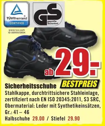 B1 Discount Baumarkt Sicherheitsschuhe Angebot