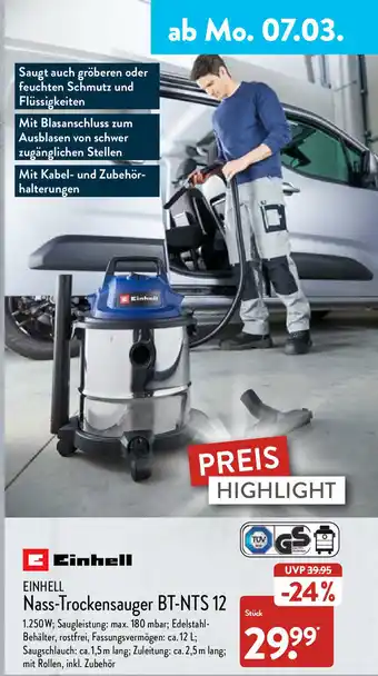 Aldi Nord Einhell Nass-Trockensauger BT_NTS 12 Angebot