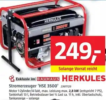 Bauhaus Stromerzeuger HSE 3500 Angebot