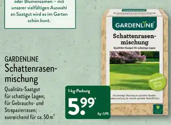 Aldi Nord Gardenline Schattenrasen mischung 1kg Angebot