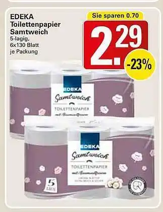 WEZ Toilettenpapier Angebot