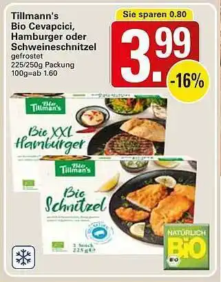 WEZ Hamburger Oder Schweineschnitzel Angebot