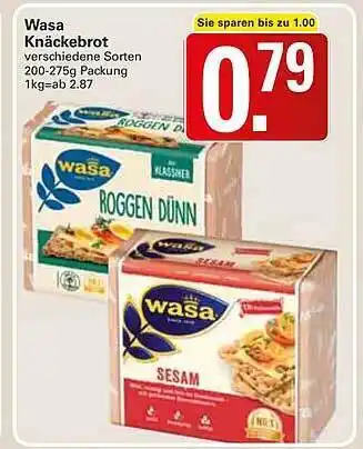 WEZ Wasa Knäckebrot Angebot