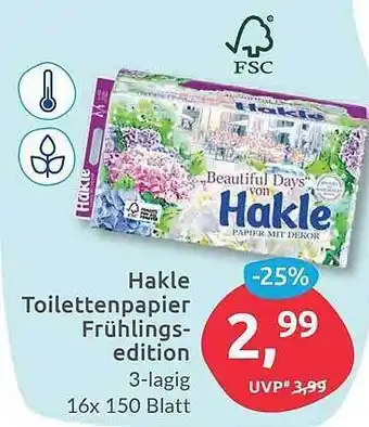 Budni Hakle Toilettenpapier Frühlings Edition Angebot