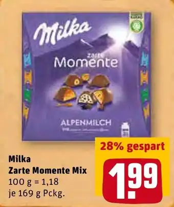 REWE Milka Zarte Momente Mix 169g Pckg. Angebot