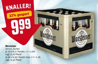 REWE Warsteiner 24x0,33/20x0,5L Kasten Angebot