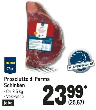 METRO Metro Chef Prosciutto di Parma Schinken 2,5kg Angebot