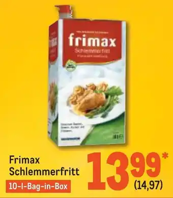 METRO Frimax Schlemmerfritt 10L Bag in Box Angebot