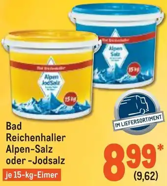 METRO Bad Reichenhaller Alpen Salz oder Jodsalz 15kg Eimer Angebot