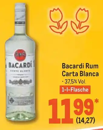 METRO Bacardí Rum Carta Blanca 1L Flasche Angebot