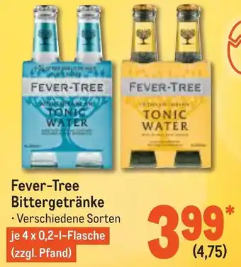 METRO Fever Tree Bittergetränke 4x0,2L Flasche Angebot