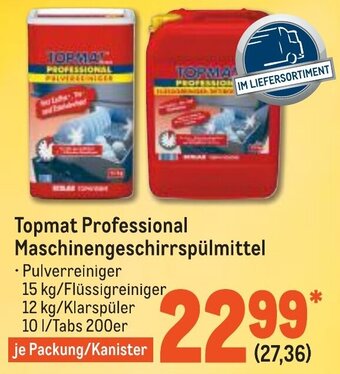 METRO Topmat Professional Maschinengeschirrspülmittel Angebot