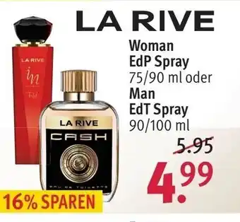 Rossmann La Rive Woman EdP Spray oder Man EdT Spray Angebot