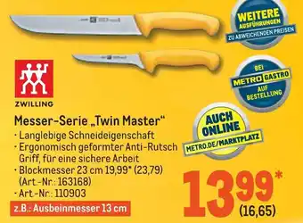 METRO Zwilling Messer Serie Twin Master Angebot