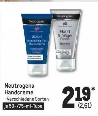 METRO Neutrogena Handcreme Angebot