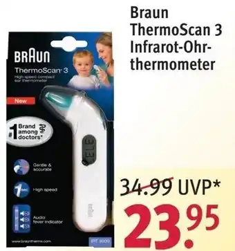 Rossmann Braun ThermoScan 3 Infrarot-Ohr-thermometer Angebot