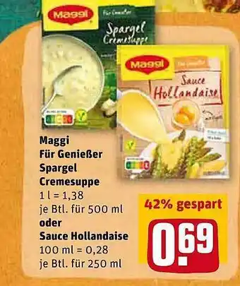 REWE Maggi Fur Genieber Spargel Cremesuppe Oder Sauce Hollandaise Angebot