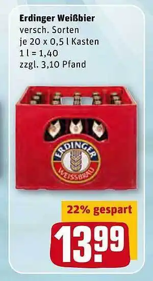 REWE Erdinger Weißbier Angebot