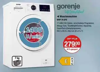 V Markt Gorenje Waschmaschine Whp 74 Eps Angebot