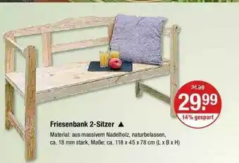 V Markt Friesenbank 2-sitzer Angebot