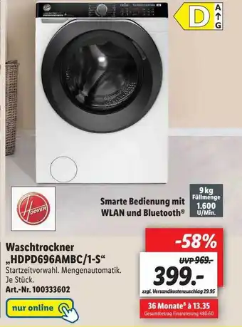 Lidl Hoover Wäschetrockner Hdpd696ambc.1-s Angebot