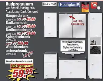 Poco Badprogramm Hochglanz Angebot