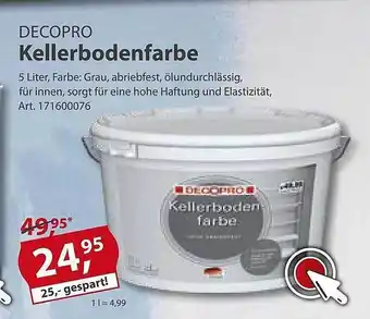 Sonderpreis Baumarkt Decopro Kellerbodenfarbe Angebot