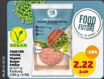 PENNY Food For Future Vegane Burger Patties 227g Angebot